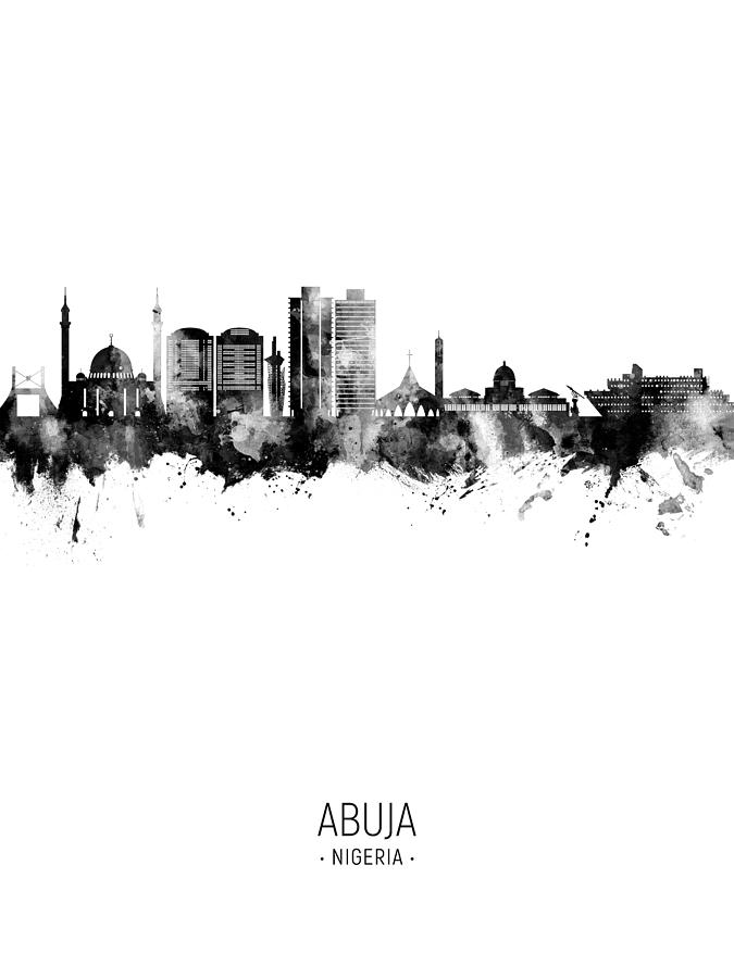 Abuja Nigeria Skyline #00 Digital Art by Michael Tompsett