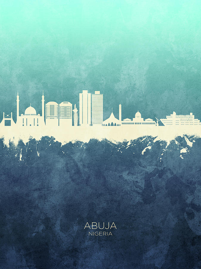Abuja Nigeria Skyline #09 Digital Art by Michael Tompsett