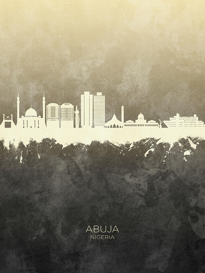 Abuja Nigeria Skyline #10 Digital Art by Michael Tompsett