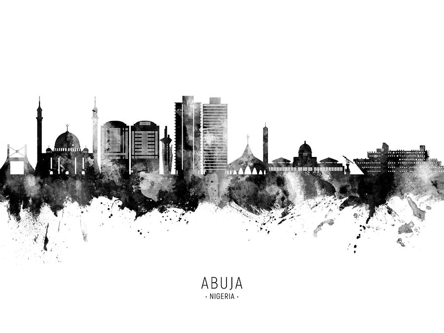Abuja Nigeria Skyline #75 Digital Art by Michael Tompsett