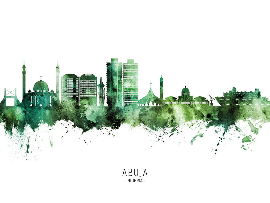 Abuja Nigeria Skyline #81 Digital Art by Michael Tompsett