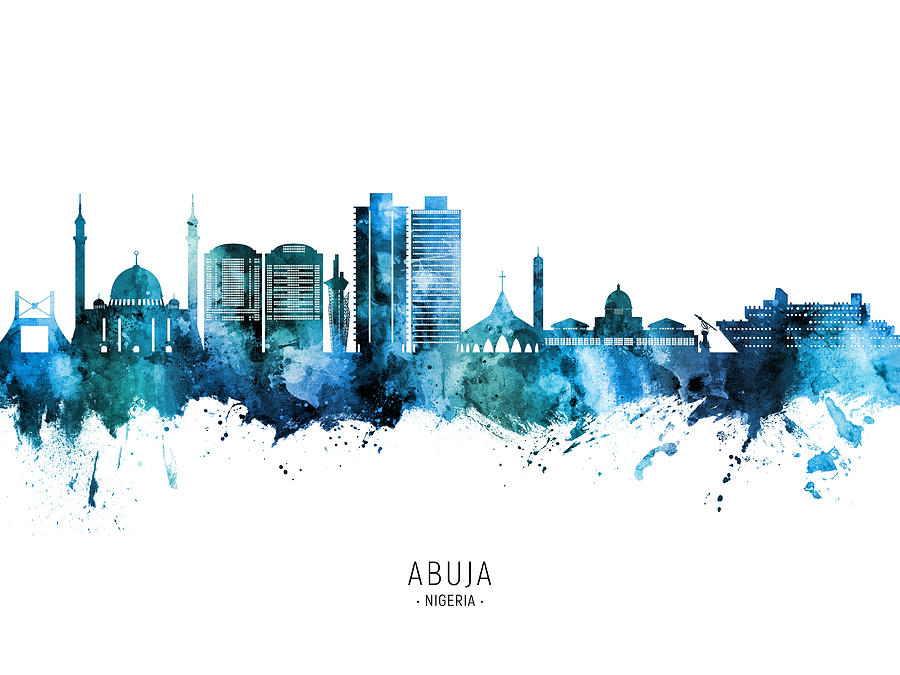 Abuja Nigeria Skyline #83 Digital Art by Michael Tompsett