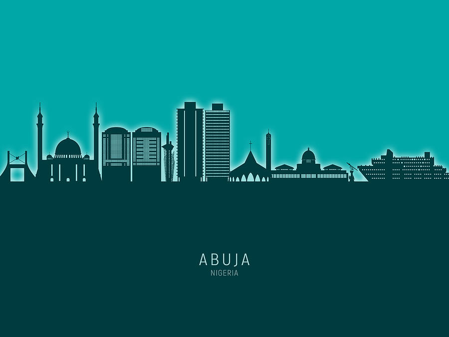 Abuja Nigeria Skyline #89 Digital Art by Michael Tompsett