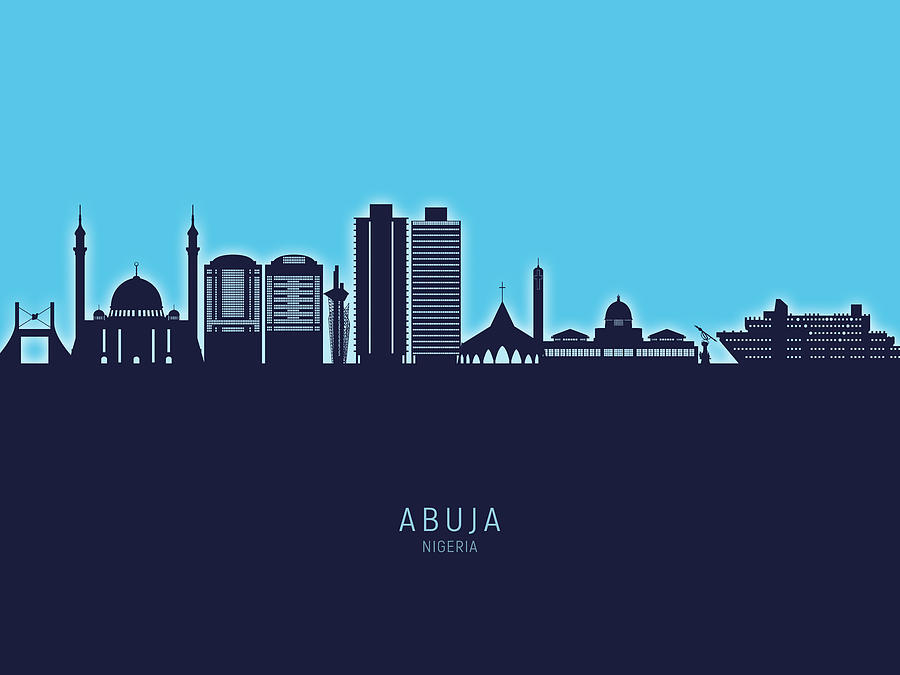 Abuja Nigeria Skyline #90 Digital Art by Michael Tompsett