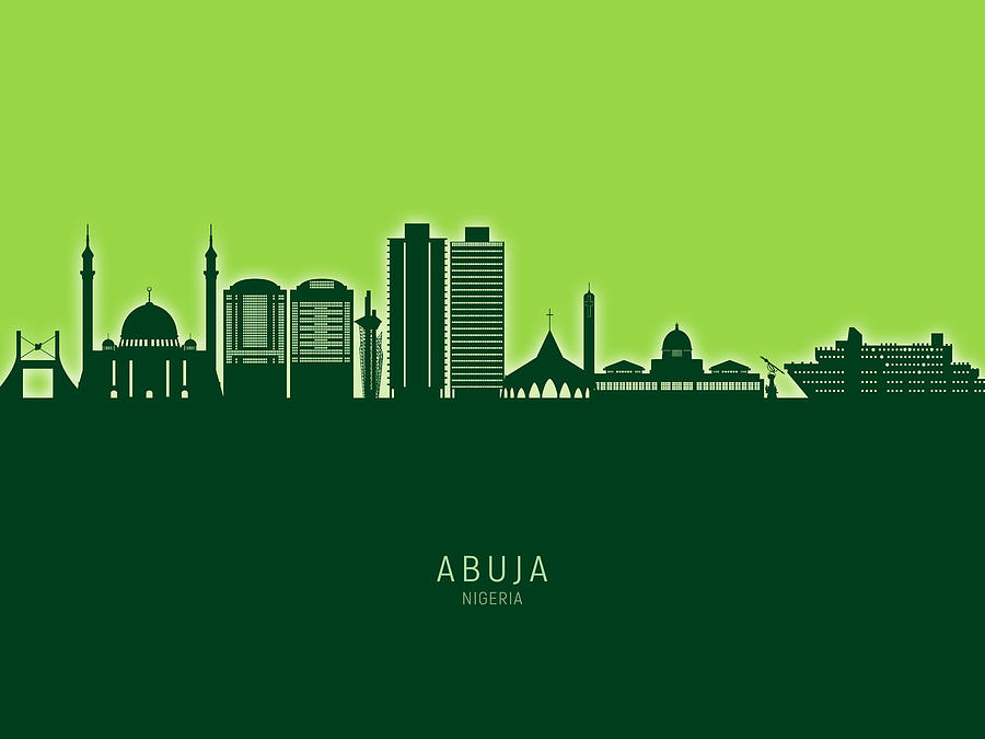 Abuja Nigeria Skyline #91 Digital Art by Michael Tompsett