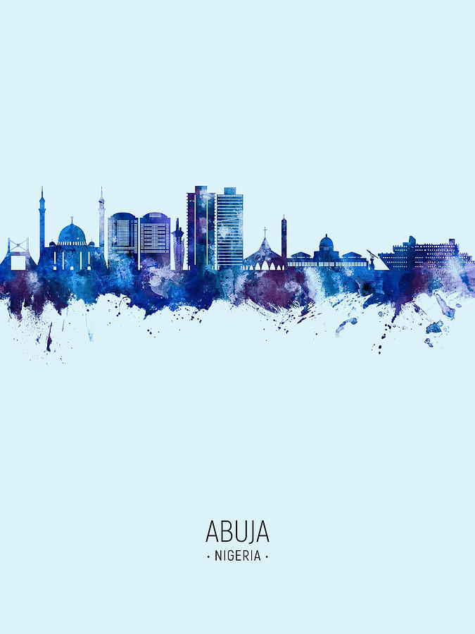 Abuja Nigeria Skyline #98 Digital Art by Michael Tompsett