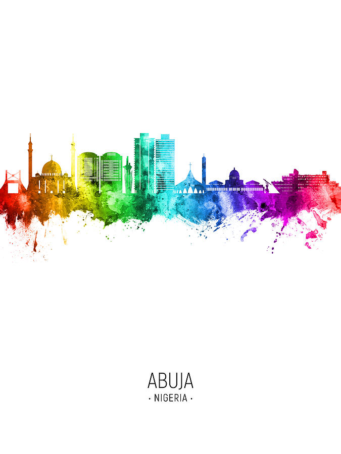 Abuja Nigeria Skyline #99 Digital Art by Michael Tompsett