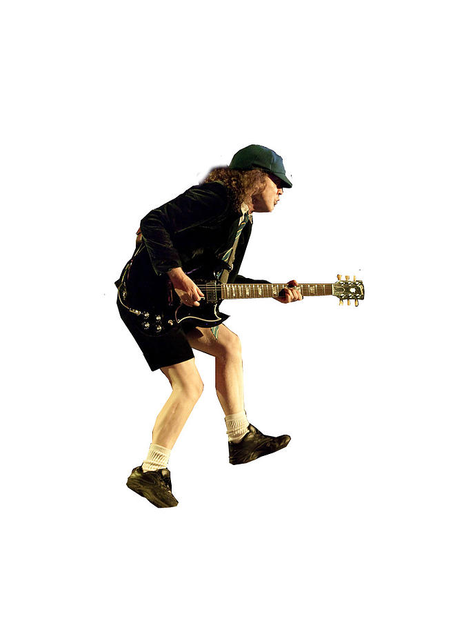 AC DC Brian Johnson Guitar Illustration Silhouette ACDC AC/DC ...