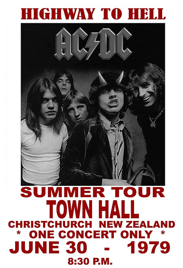 AC DC concert poster highway to hell Digital Art by Peter Nowell