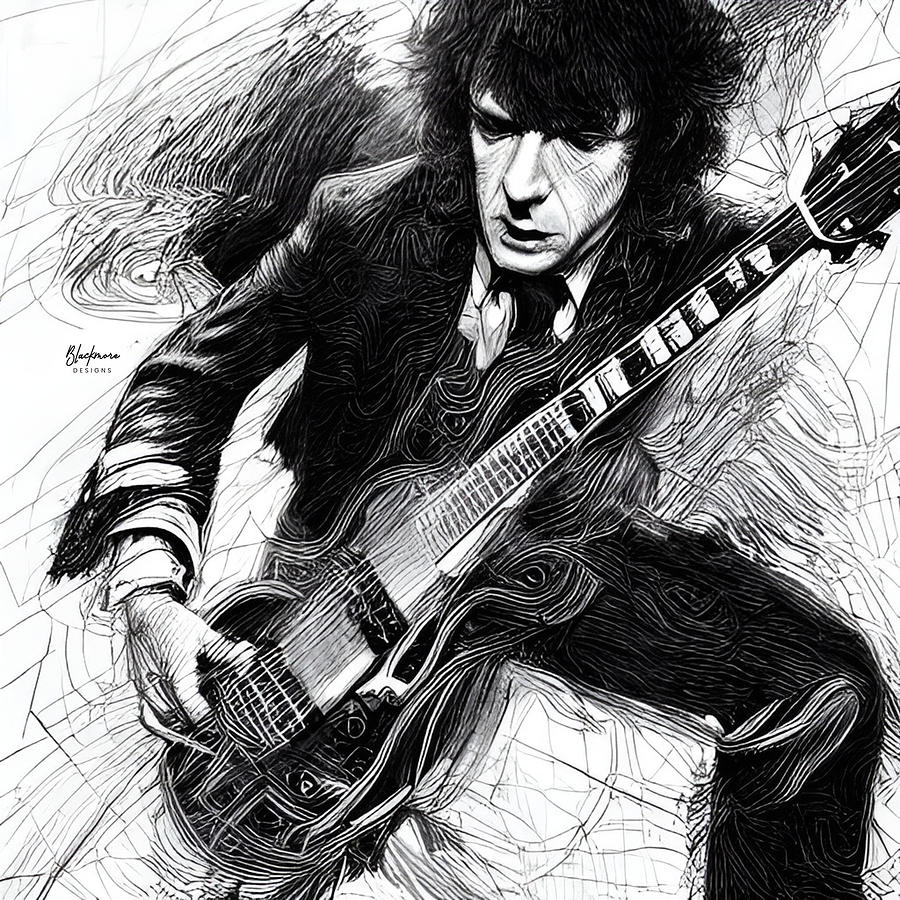 AC/DC Izzy Drawing by Shawn Blackmore - Fine Art America