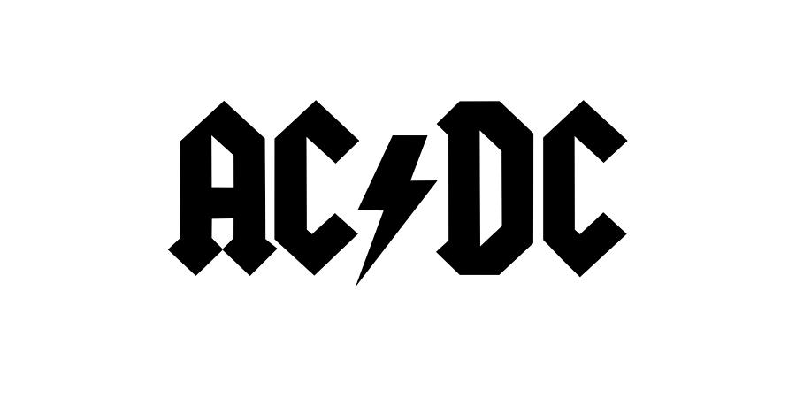Ac Dc Logo Black Illustration Acdc Ac Dc Logo High Voltage Logotype Transparent Background Png Digital Art By Music N Film Prints