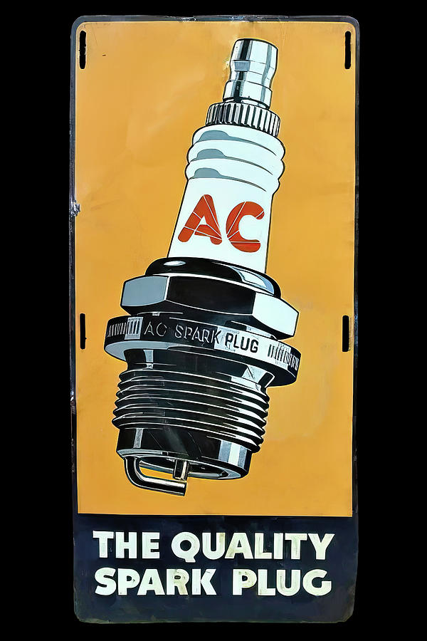 AC Delco Vintage Spark plug  sign Photograph by Flees Photos