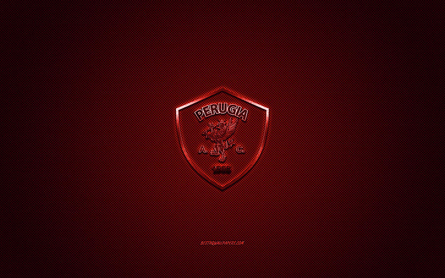AC Perugia Calcio Italian football club Serie B red logo red carbon ...