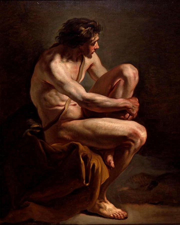 Academic Study  Painting by Carle Andrew van Loo