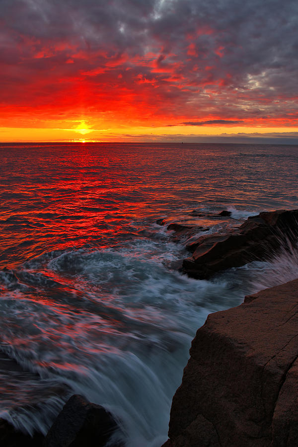 Acadia Coastal Sunrise Photograph by Stephen Vecchiotti
