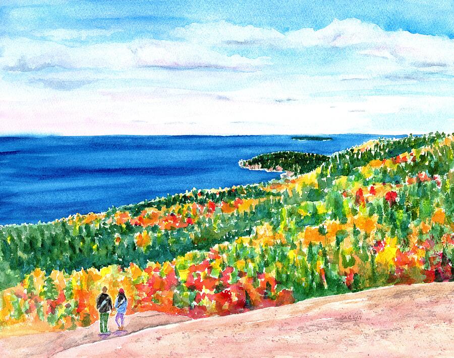 Acadia Gorham Mountain View Painting by Carlin Blahnik CarlinArtWatercolor