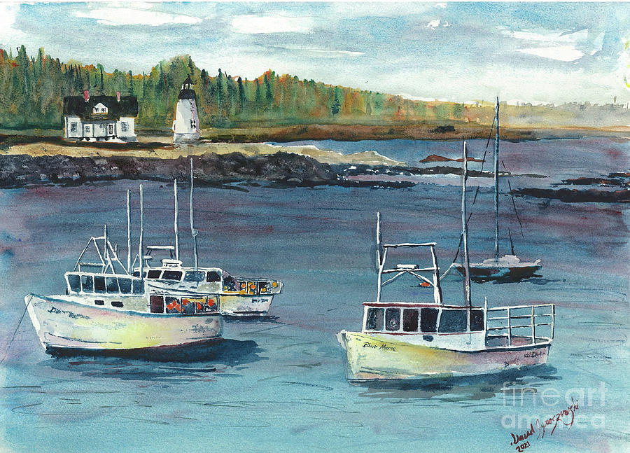 Acadia Lighthouse Painting by David Ignaszewski