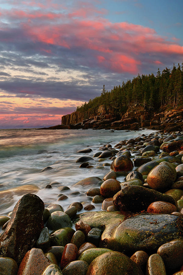 Acadia National Park Boulder Beach 2 Photograph by Dean Hueber - Fine ...