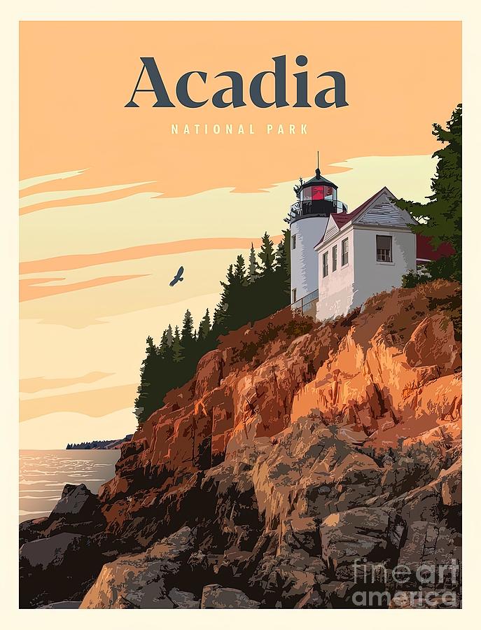 Acadia National Park Painting by Harrison Matthews - Fine Art America