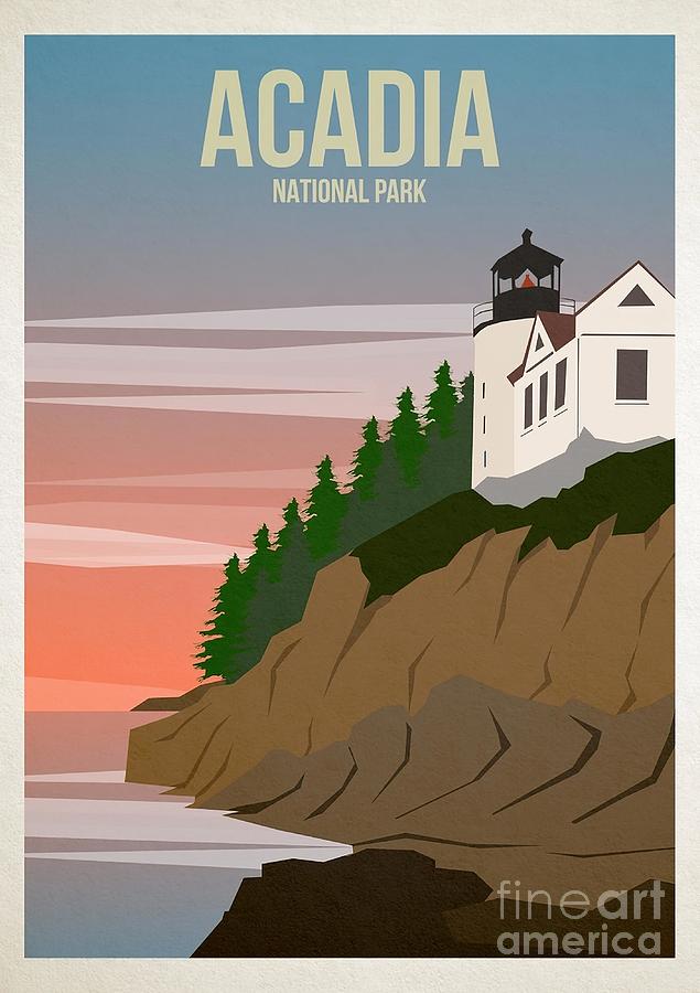 Acadia National Park Painting by Jeremy Bethany - Fine Art America