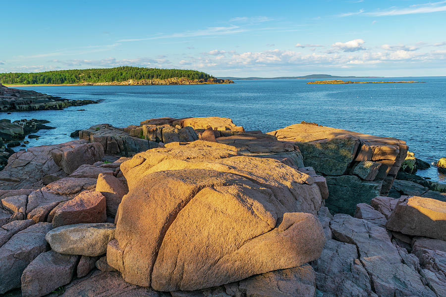 Acadia National Park Maine Rocky Coastline Landscape Ocean Photograph by Aaron Geraud