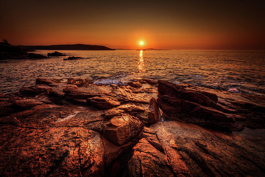 Acadia Sunrise a6082 Photograph by Greg Hartford