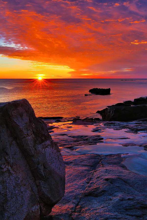 Acadia Sunrise Reflections 4 Photograph by Stephen Vecchiotti