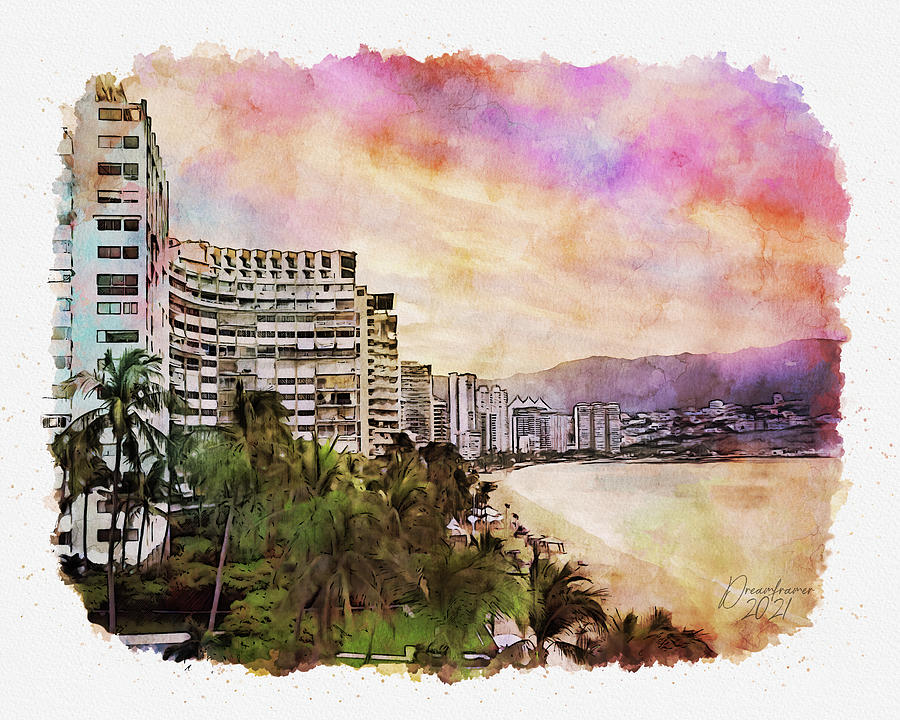 Acapulco, Mexico Painting by Dreamframer Art Fine Art America