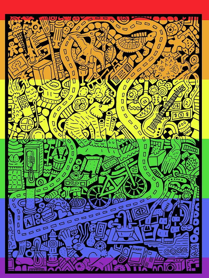 Acceptance Rainbow Drawing by Chelsea Geldean