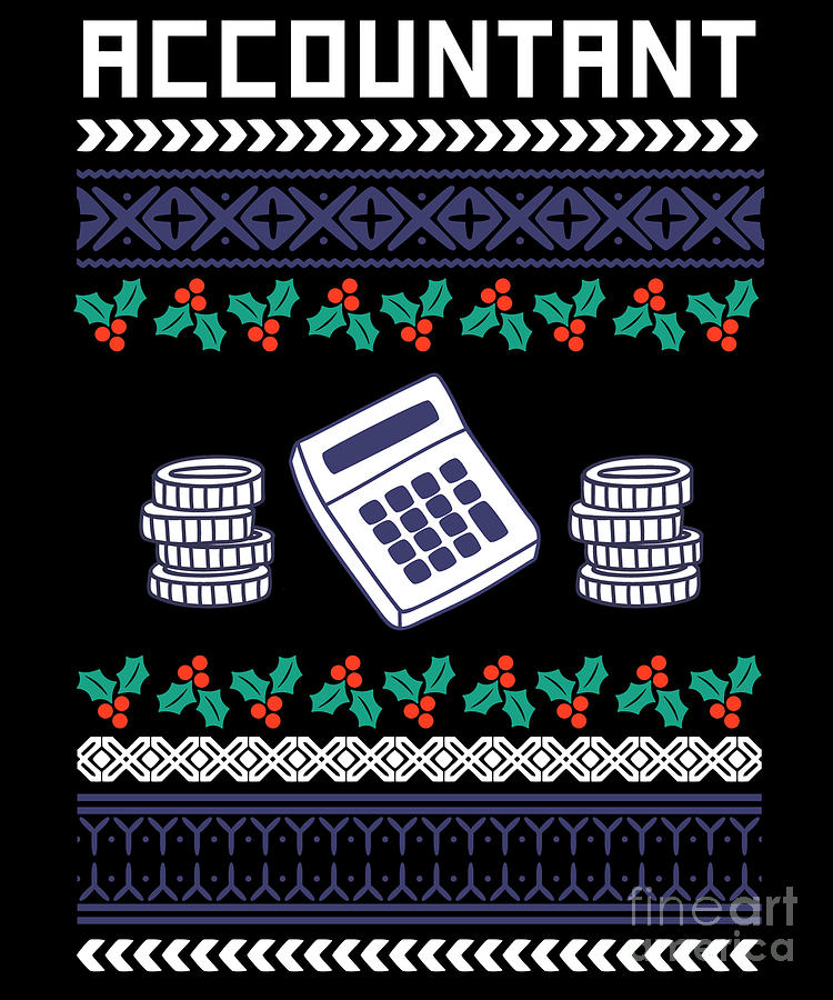 Accountant Ugly Christmas Sweater Design Gift Digital Art by Thomas ...