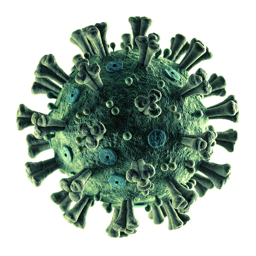 Accurate Coronavirus 2019-nCoV on White Photograph by Fpm