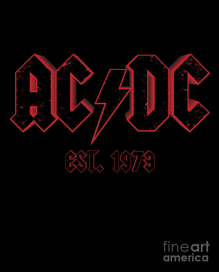 ACDC est. 1973 Vintage Retro Digital Art by Kirania Finest ACDC est. 1973 Vintage Retro Digital Art by Kirania Finest