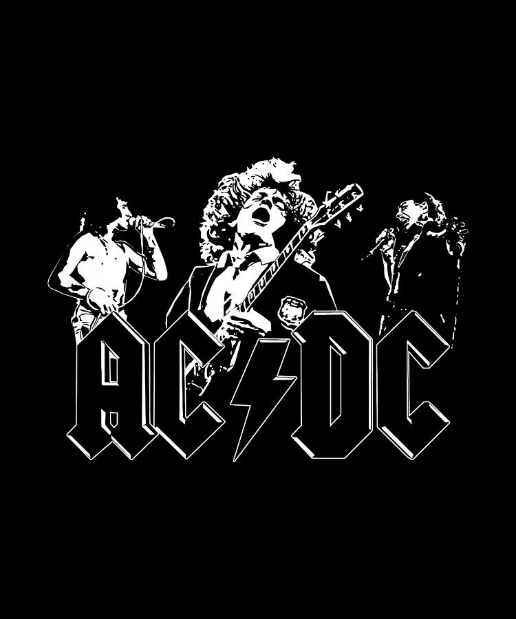Acdc Digital Art - ACDC Rock Action by Ulya Girls