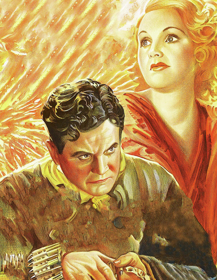 Ace of Aces, 1933, movie poster base art Painting by Movie World Posters