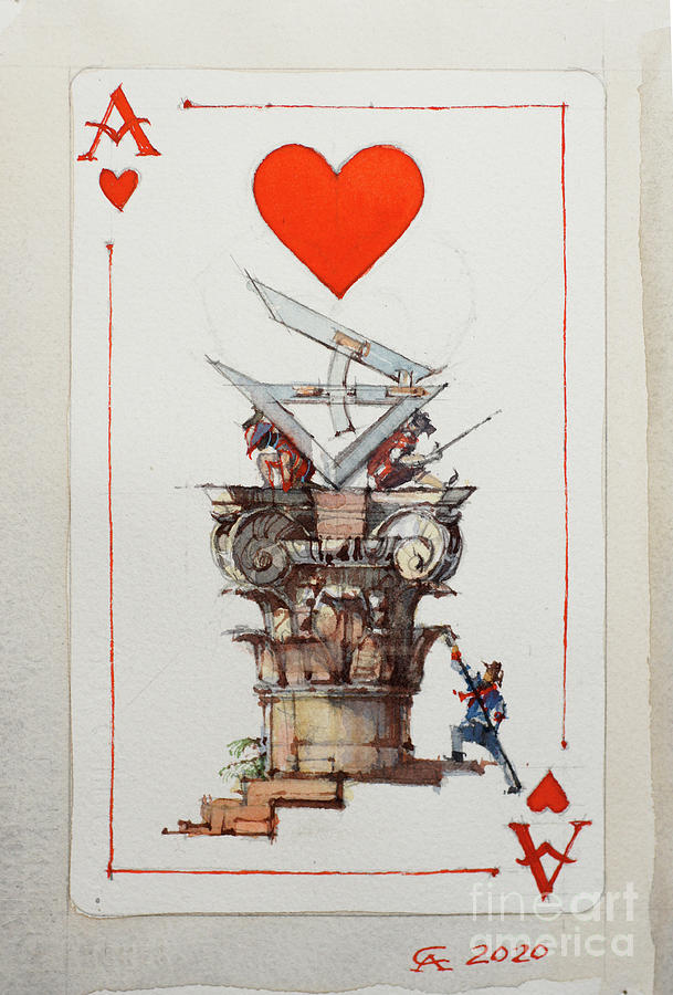 Ace of Hearts popular Painting