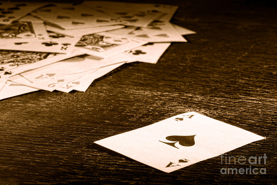Ace of Spade - Sepia Photograph by American West Legend Ace of Spade - Sepia Photograph by American West Legend