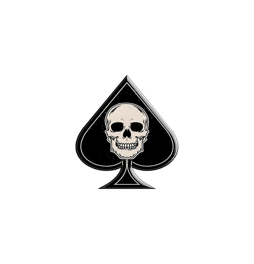 ACE of SPADES WITH SKULL. Digital Art by Tom Hill - Pixels
