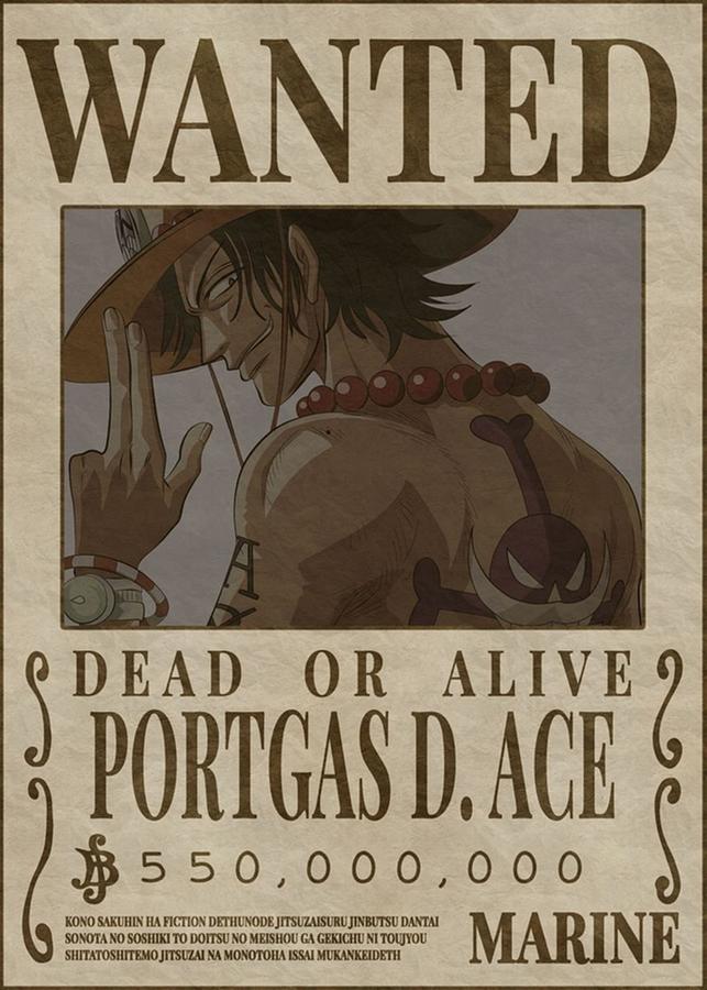 ACE One Piece wanted Poster Poster Digital Art by Jeffery Hampton ...