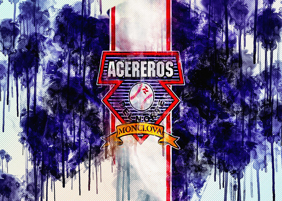 Acereros De Monclova Mexican Baseball Club Logo Silk Digital Art by ...