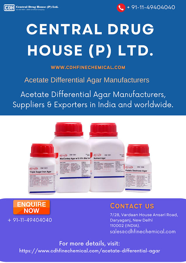 Acetate Differential Agar Manufacturers Photograph by Central Drug House Pvt Ltd