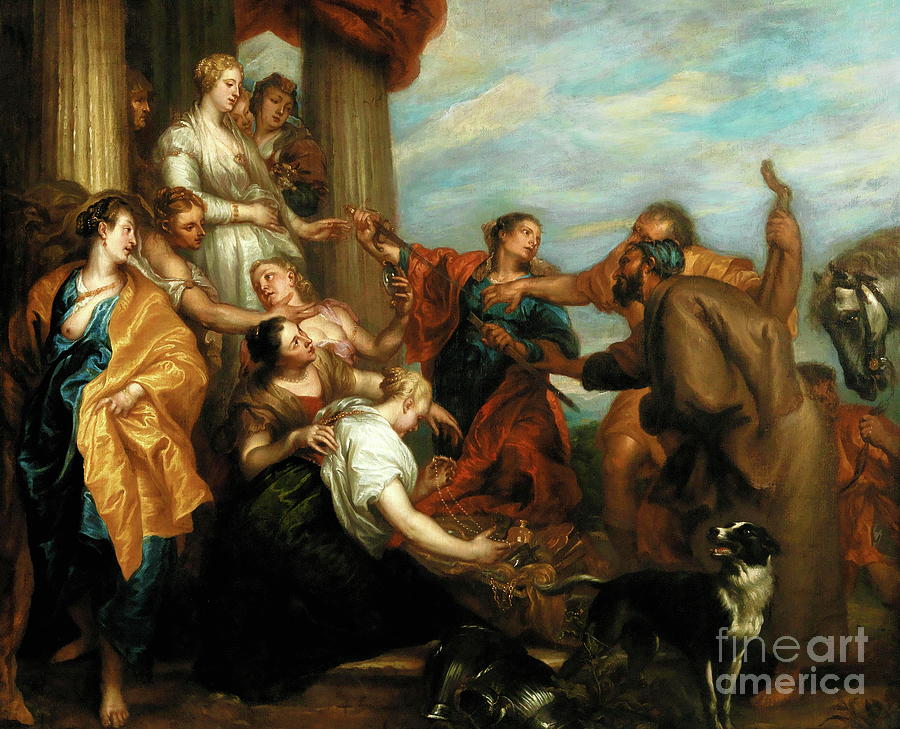 Achilles among the daughters of Lycomedes Painting by Sir Anthony van Dyck