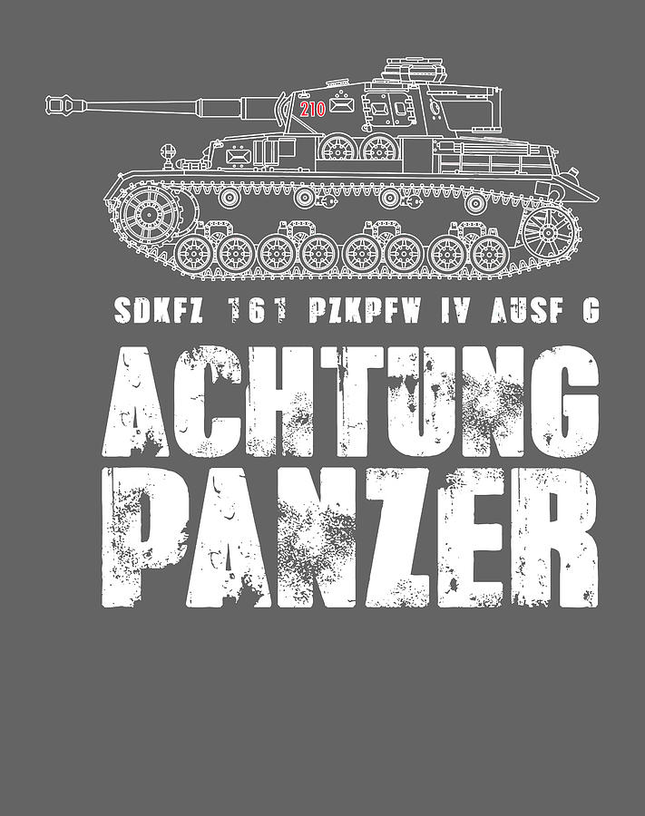 Achtung Panzer Panzer Iv Fun Graphic Cheap Cool For Design Running ...