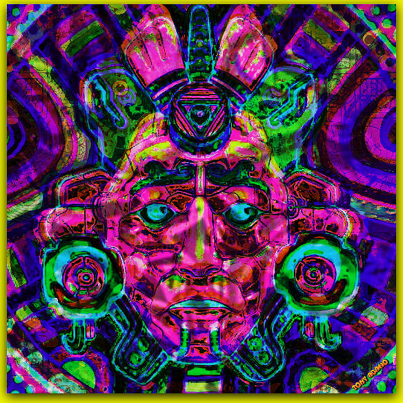 Acid Azteca Mayan Drop Digital Art by Tony Adamo - Fine Art America