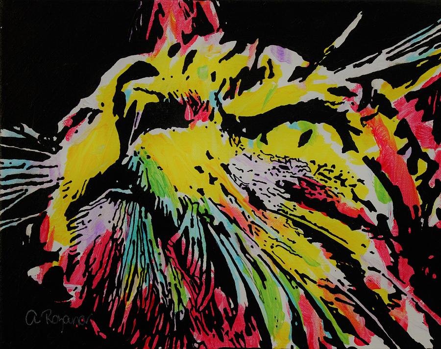 Acid Cat Painting by Audrey Rozanov - Fine Art America