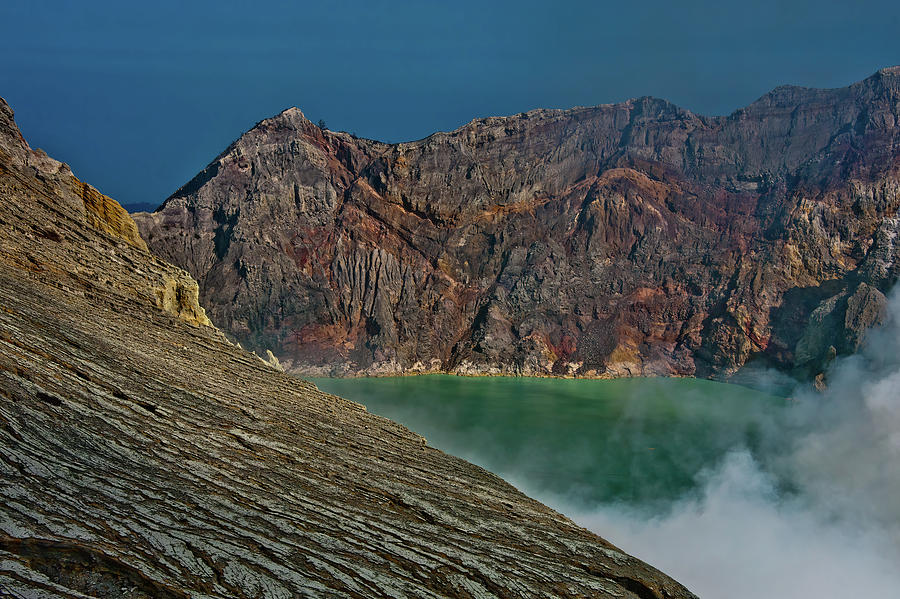 Acid lake, kawah Ijen, Java. Indonesia Photograph by Lie Yim