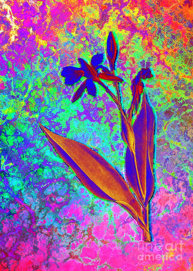 Acid Neon Bandana Of The Everglades Botanical Art N.0577 Painting