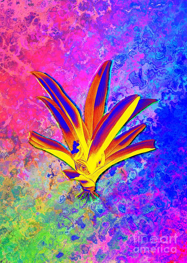 Acid Neon Boat Lily Botanical Art N.0055 Painting
