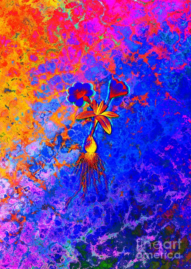Acid Neon Cape Tulip B Botanical Art N.0753 Painting