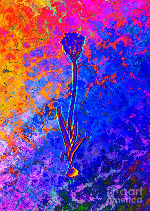 Acid Neon Chincherinchee Botanical Art N.0723 Painting