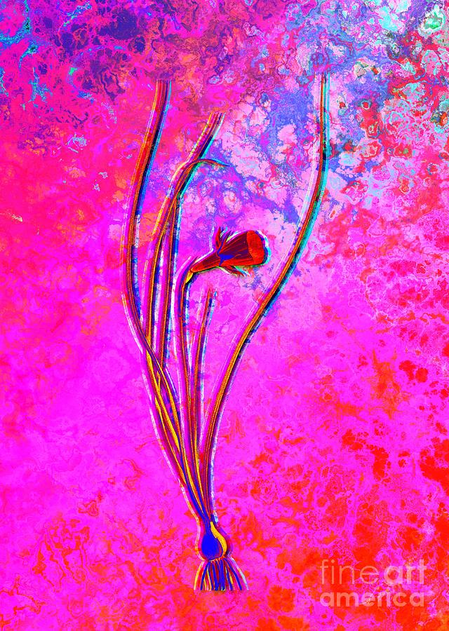 Acid Neon Daffodil Botanical Art N.0053 Painting